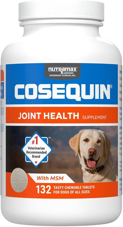 Cosequin Joint Health Supplement for Dogs Chewable Tablets with Glucosamine, Chondroitin, and MSM