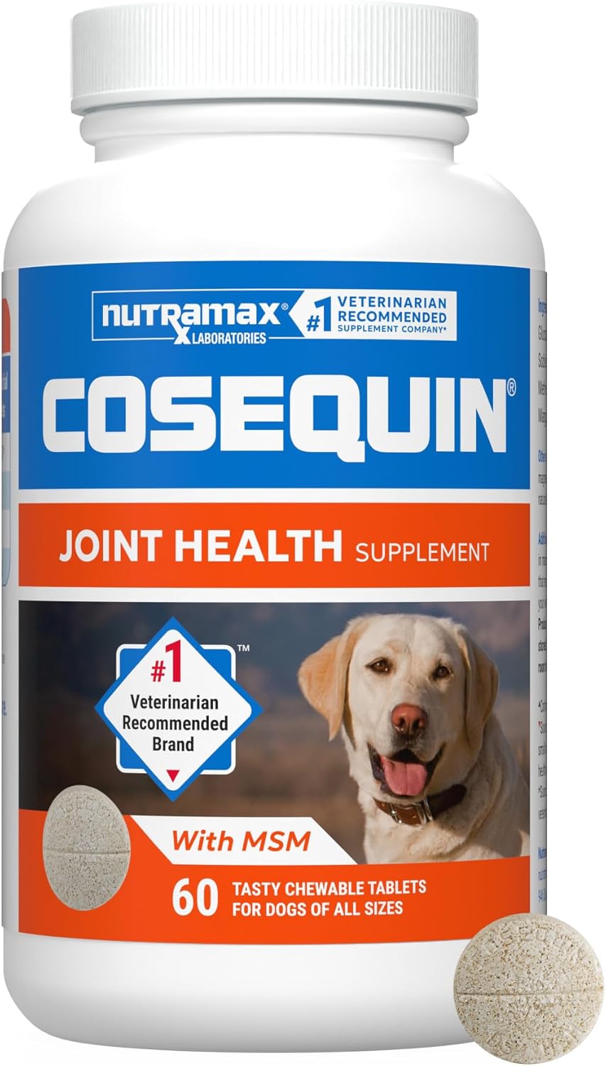 Cosequin Joint Health Supplement for Dogs Chewable Tablets with Glucosamine, Chondroitin, and MSM