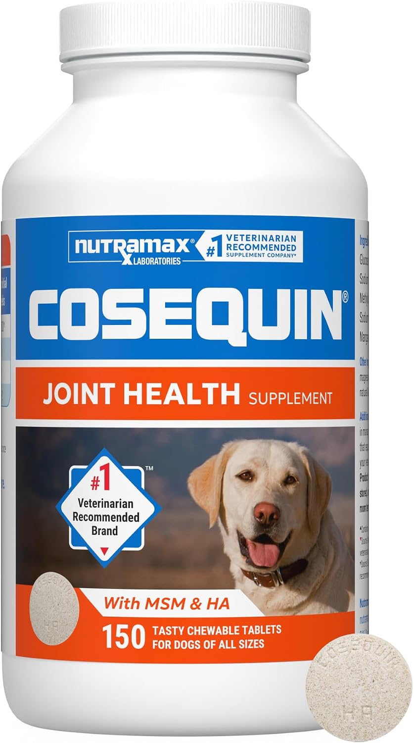 Cosequin Joint Health Supplement for Dogs Chewable Tablets with Glucosamine, Chondroitin, and MSM